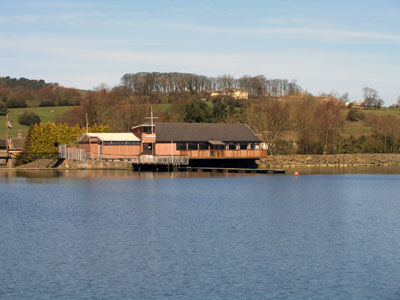 Looking back across at the clubhouse