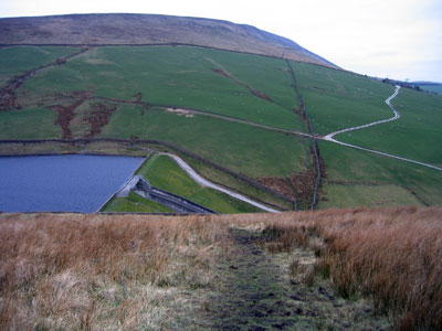 Descending off Driver Height towards Upper Ogden Reservoir